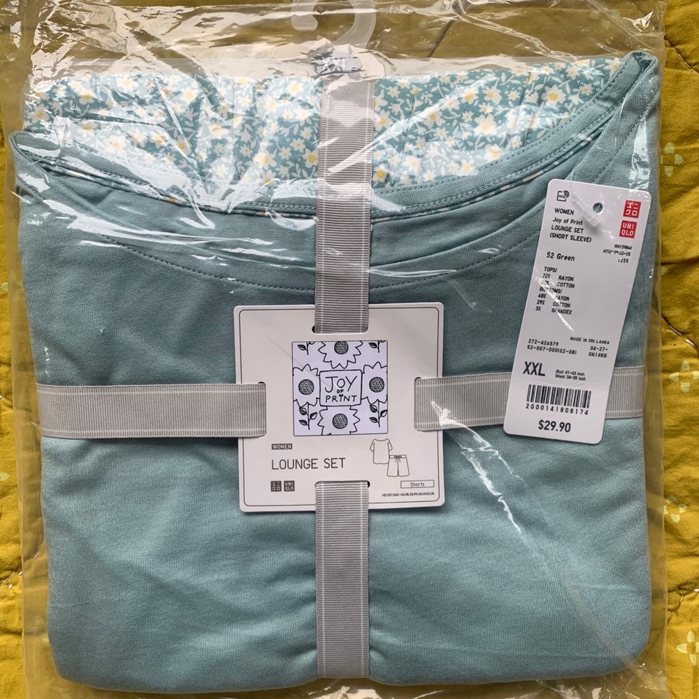 NWT Uniqlo Floral PJ set XXL